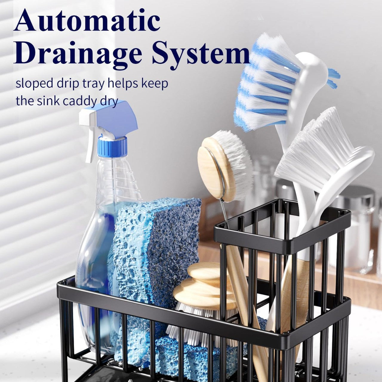 Kitchen Sink Sponge & Soap Caddy