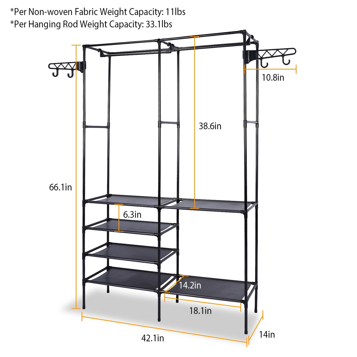 Metal garment rack gallery image 8