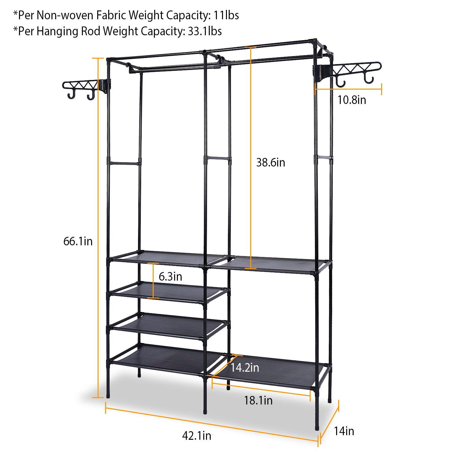 Metal garment rack gallery image 8