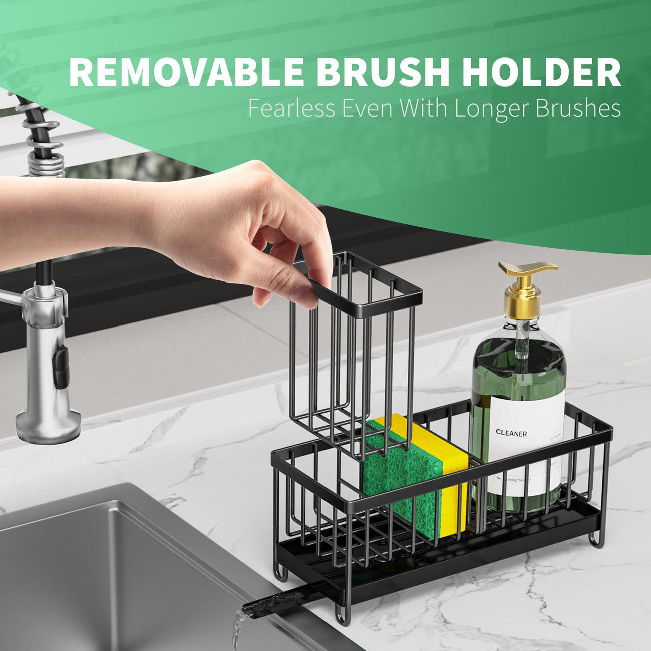 Kitchen Sink Sponge & Soap Caddy