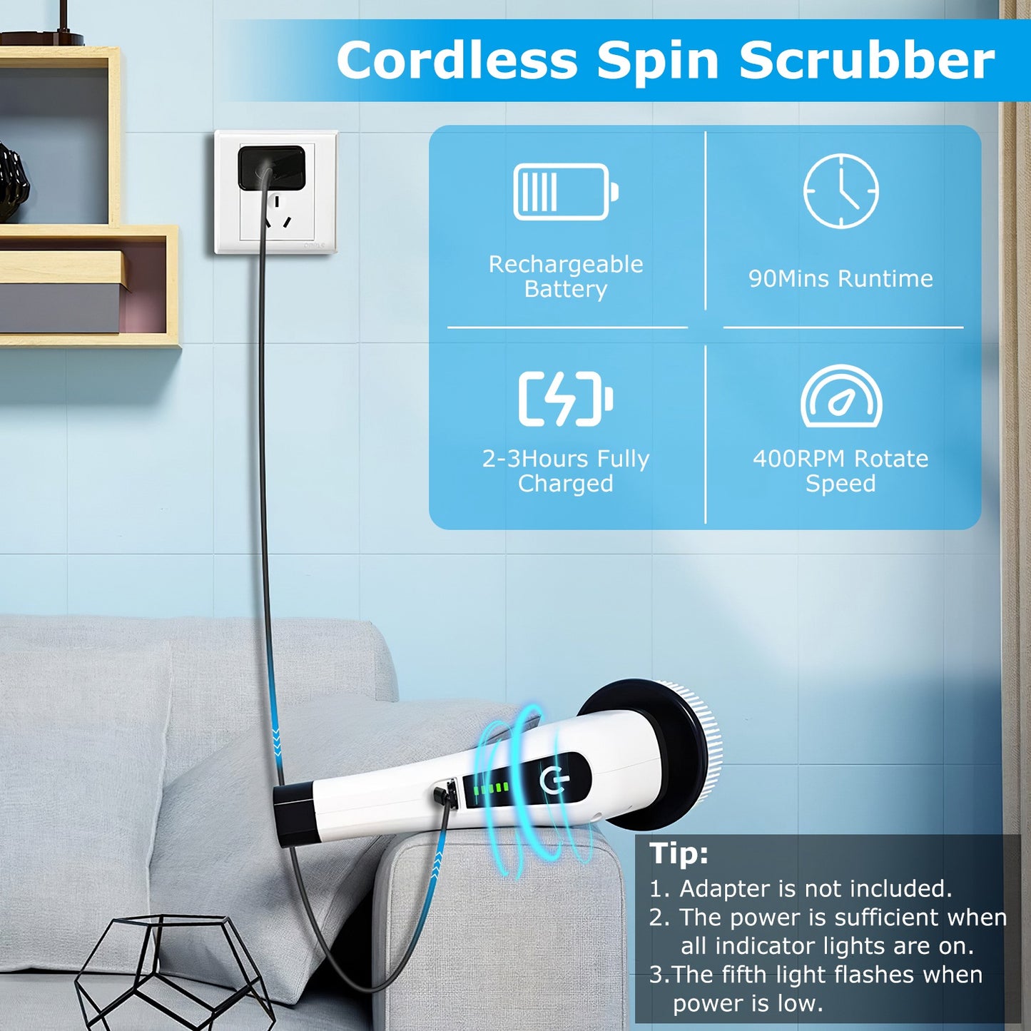 Electric spin scrubber gallery image 6