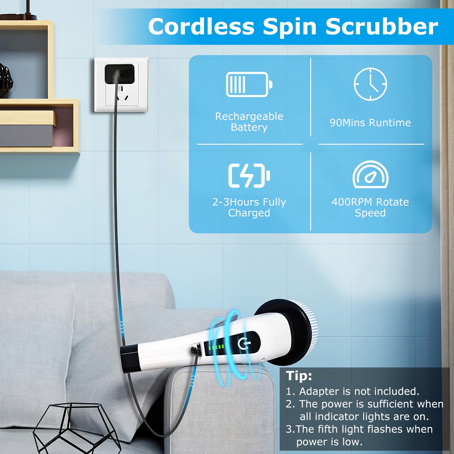Electric spin scrubber gallery image 6